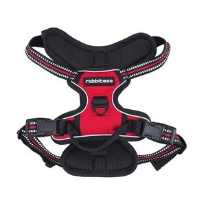 Rabbitgoo No Pull Dog Harness Small Reflective Adjustable Comfort Red Black